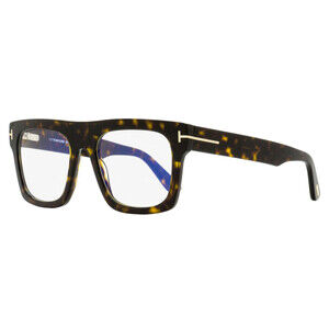 Tom Ford Square Clip-on Eyeglasses TF6068-B 052 Dark Havana 53mm FT6068